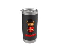 Cool Teddy Bear London King Guard Toy Style Cartoon Graphic Vaso térmico de acero inoxidable de doble pared