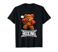 Cool Teddy Bear Man Boxing Fight Style Illustration Graphic Camiseta gráfica económica