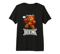 Cool Teddy Bear Man Boxing Fight Style Illustration Graphic Camiseta Premium