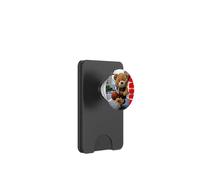 Cool Teddy Bear Playing Basketball Illustration Graphic PopSockets PopWallet para MagSafe