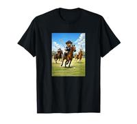 Cool Teddy Bear Playing Horse Polo Game Illustration Graphic Camiseta