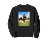 Cool Teddy Bear Playing Horse Polo Game Illustration Graphic Sudadera