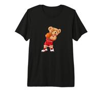 Cool Teddy Bear Plays Basketball Illustration Graphic Design Camiseta Premium