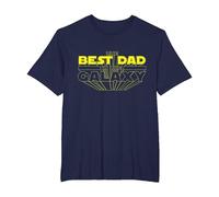 Cool The Best Dad In The Galaxy Illustration Graphic Designs Camiseta, Hombre Tallas Grandes, Azul Marino, 2X Alto