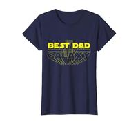 Cool The Best Dad In The Galaxy Illustration Graphic Designs Camiseta, Mujer, Azul Marino, XS