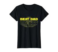 Cool The Best Dad In The Galaxy Illustration Graphic Designs Camiseta, Mujer, Negro, XL
