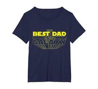 Cool The Best Dad In The Galaxy Illustration Graphic Designs Camiseta, Mujer Tallas Grandes, Azul Marino, 2XL Grande