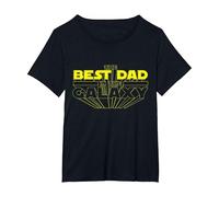 Cool The Best Dad In The Galaxy Illustration Graphic Designs Camiseta, Mujer Tallas Grandes, Negro, 4XL Grande