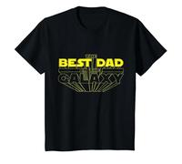 Cool The Best Dad In The Galaxy Illustration Graphic Designs Camiseta, Niños, Negro, 4 años