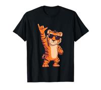 Cool Tiger Rock On Funny Animal Lover Graphic Gafas de Sol Camiseta