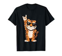 Cool Tiger Rock On Funny Animal Lover Graphic Gafas de Sol Camiseta