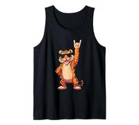 Cool Tiger Rock On Funny Animal Lover Graphic Gafas de Sol Camiseta sin Mangas