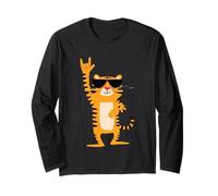 Cool Tiger Rock On Funny Animal Lover Graphic Gafas de Sol Manga Larga