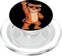 Cool Tiger Rock On Funny Animal Lover Graphic Gafas de Sol PopSockets PopGrip para MagSafe