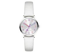 Cool Time Reloj de Pulsera Unisex CT-0063-LQ de Metal Plateado con Correa de Piel sintética