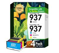 Cool Toner 937 Compatibili por Cartucho HP 937 para HP OfficeJet Pro 9730e 9120e 9720e 9132e 9122e 9110b 9120b 9125e 9130b 9130e 9135e 9720 9730 (Pack de 4)