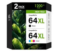 Cool Toner Paquete combinado de cartuchos de tinta 64XL de repuesto remanufacturados para impresoras HP 64 XL para Envy Photo 7855 Inspire 7900e 7200e Series 7155 7858 7800 6255 7955e 7255e (2