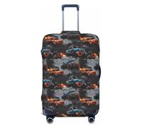 Cool Truck - Fundas de equipaje de viaje con estampado de graffiti, fundas lavables para maleta, protector para equipaje de 18 a 32 pulgadas, alta elasticidad, Black, L