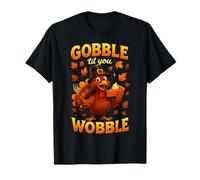 Cool Turkey Thanksgiving Gobble Till You Wobble Camiseta