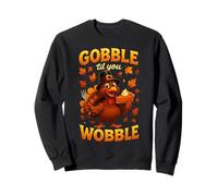 Cool Turkey Thanksgiving Gobble Till You Wobble Sudadera