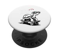 Cool Turtle on Skateboard Funny Turbo Vintage Gift PopSockets PopGrip Adhesivo