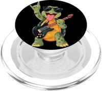 Cool Turtle Rockstar Divertido Animal Gráfico Juguetón Vibrante PopSockets PopGrip para MagSafe