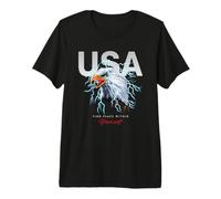 Cool USA Eagle with Wild Quotes Illustration Graphic Designs Camiseta Premium