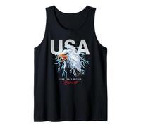 Cool USA Eagle with Wild Quotes Illustration Graphic Designs Camiseta sin Mangas