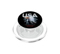 Cool USA Eagle with Wild Quotes Illustration Graphic Designs PopSockets PopGrip para MagSafe