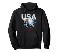 Cool USA Eagle with Wild Quotes Illustration Graphic Designs Sudadera con Capucha