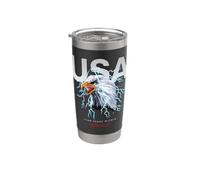 Cool USA Eagle With wild Quotes Illustration Graphic Designs Vaso térmico de acero inoxidable de doble pared