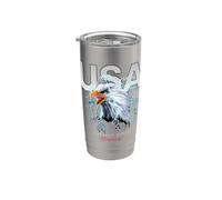 Cool USA Eagle With wild Quotes Illustration Graphic Designs Vaso térmico de acero inoxidable de doble pared