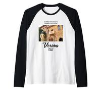Cool Verona Italy The Romeo & Juliet Illustration Graphic Camiseta Manga Raglan