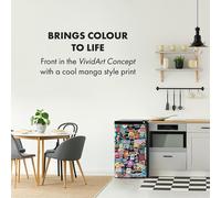 Cool Vibe nevera E 90 litros VividArt Concept Manga-Style negra Klarstein