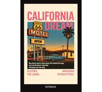Cool Vintage California Dream Motel with Classic Car Journal Notebook Souvenir Diary: 100 Blank Ruled Pages 6x9 inch: Breaking Stereotypes Slaying the ... Notebook Graphic Design Gifts and Souvenir