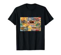 Cool Vintage California Illustration Novelty Graphic Designs Camiseta