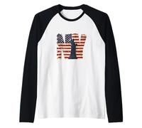 Cool Vintage Retro New York City Illustration Graphic Design Camiseta Manga Raglan