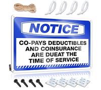 Cool Wall Art Essentials - Obra de arte impermeable, impresión retro inapropiada para cafetería y pub lento, aviso personalizado preperforado, copagos, deducibles y coaseguros (20 x 30 cm)