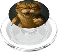 Cool Wanted Funny Wild Fury Cat Illustration Graphic Designs PopSockets PopGrip para MagSafe
