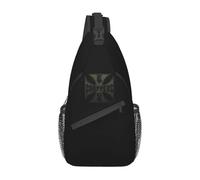 Cool West Coast Chopper Bolsa de Hierro con Cruz para Hombres Viajeros Mochila de Hombro y Hombro