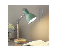 (Cool White,Green)Wooden Iron Art Folding Reading Lamp AC85-265V with Black White Yellow Green Pink Five-Color Lampshade Dimming