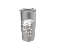 Cool Wild Abstract Skull Novelty Graphic Tees & Cool Designs Vaso térmico de acero inoxidable de doble pared