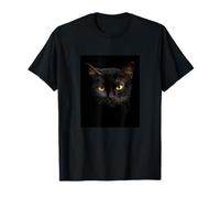 Cool Wild Black Cat Illustration Novelty Graphic Designs Camiseta