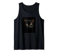 Cool Wild Black Cat Illustration Novelty Graphic Designs Camiseta sin Mangas