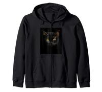 Cool Wild Black Cat Illustration Novelty Graphic Designs Sudadera con Capucha