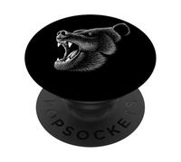 Cool Wild & Free California Golden State Sketch Drwaing Bear PopSockets PopGrip Adhesivo