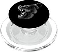 Cool Wild & Free California Golden State Sketch Drwaing Bear PopSockets PopGrip para MagSafe