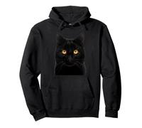 Cool Wild Halloween Black Cat Illustration Graphic Designs Sudadera con Capucha