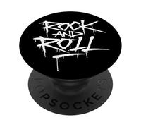 Cool Wild Rock and Roll Typography Graffiti Style Music Art PopSockets PopGrip Adhesivo