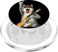 Cool Wolf Rocker Funny Dog Music Lover Gráfico Juguetón Sharp PopSockets PopGrip para MagSafe